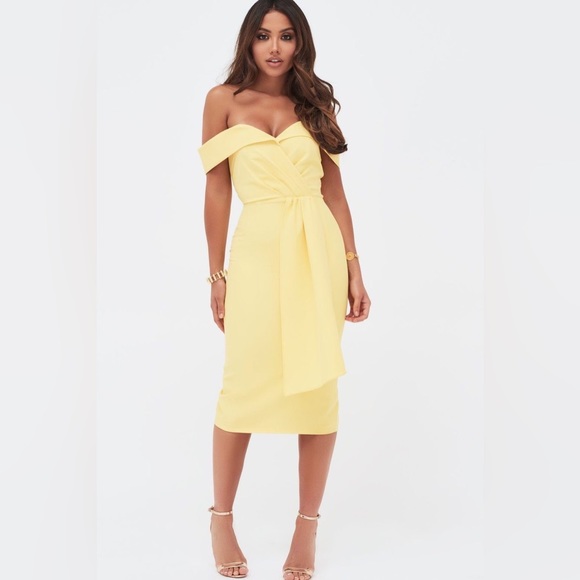 Yellow Midi Dress - Picture 1 of 4